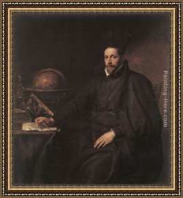 Sir Antony Van Dyck Framed Paintings - Portrait of Father Jean-Charles della Faille, S.J. by Sir Antony van Dyck