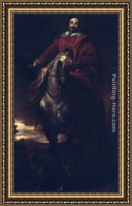 Portrait of The Painter Anton Peschka Framed Paintings - Portrait of the Painter Cornelis de Wae by Sir Antony van Dyck