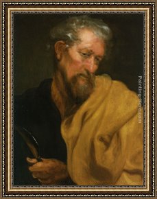 Saints Framed Paintings - Saint Bartholomew by Sir Antony van Dyck