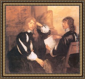 Sir Antony Van Dyck Framed Paintings - Thomas Killigrew and William, Lord Crofts by Sir Antony van Dyck