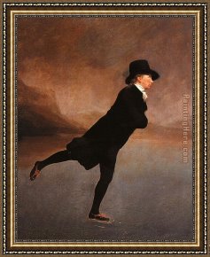 Henry Framed Paintings - The Reverend Robert Walker Skating by Sir Henry Raeburn
