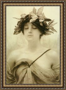Hubert Framed Paintings - Daphne by Sir Hubert von Herkomer