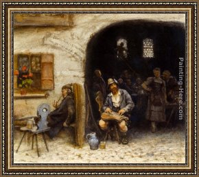 Nimmer Framed Paintings - Immer wird's schlimmer und besserwird's nimmer by Sir Hubert von Herkomer