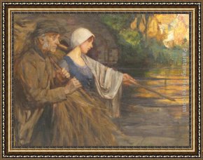 Hubert Framed Paintings - Life's Flowing Fortunes by Sir Hubert von Herkomer