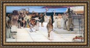 Bacchus And Ariadne Framed Paintings - A Dedication to Bacchus by Sir Lawrence Alma-Tadema