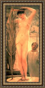 Sir Hubert Von Herkomer Framed Paintings - A Sculptors Model by Sir Lawrence Alma-Tadema