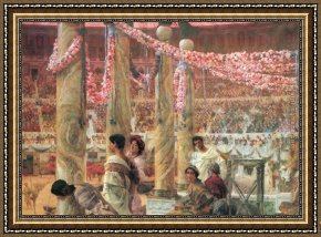 Sir Hubert Von Herkomer Framed Paintings - Caracalla and Geta by Sir Lawrence Alma-Tadema