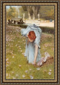 Saskia As Flora Framed Paintings - flora by Sir Lawrence Alma-Tadema