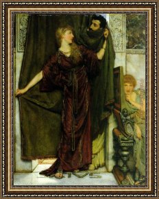 Close to Home Framed Paintings - Not at Home by Sir Lawrence Alma-Tadema