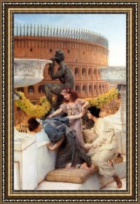 Sir Hubert Von Herkomer Framed Paintings - The Colosseum by Sir Lawrence Alma-Tadema