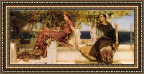St Jerome Framed Paintings - The Conversion Of Paula By Saint Jerome by Sir Lawrence Alma-Tadema