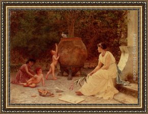 Heart Framed Paintings - When The Heart Is Young by Sophie Gengembre Anderson