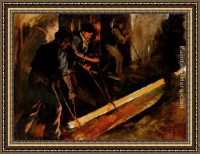 Stanhope Alexander Forbes Framed Paintings - Forging Steel, The Steel Mill by Stanhope Alexander Forbes