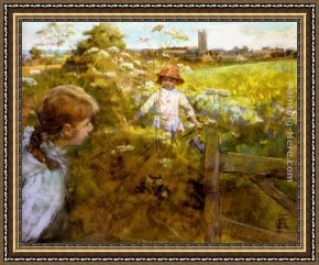 Stanhope Alexander Forbes Framed Paintings - Hide And Seek by Stanhope Alexander Forbes