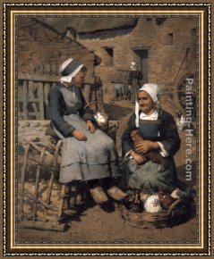 Stanhope Alexander Forbes Framed Paintings - Preparations for Market, Quimperle, Brittany by Stanhope Alexander Forbes