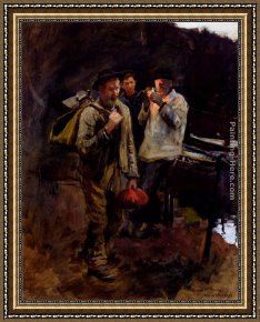 Stanhope Alexander Forbes Framed Paintings - Study For "Home Along" by Stanhope Alexander Forbes