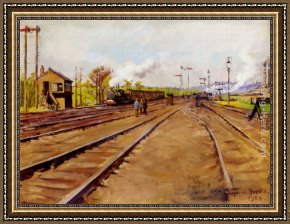 Stanhope Alexander Forbes Framed Paintings - The Sidings by Stanhope Alexander Forbes
