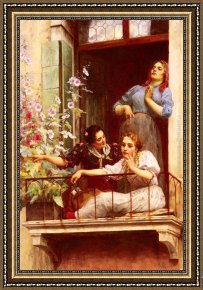 The Gossip Framed Paintings - The Gossips by Stefano Novo