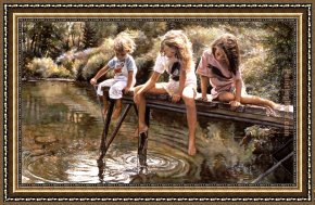 Small Worlds II Framed Paintings - A World for Our Children by Steve Hanks