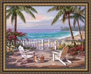 A View of The Forum Framed Paintings - Coastal View by Sung Kim