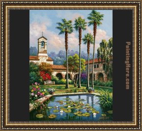 Sung Kim Framed Paintings - Palm Reflection by Sung Kim