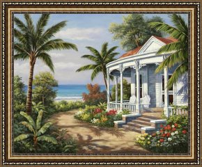 Summer Framed Paintings - Summer House II by Sung Kim