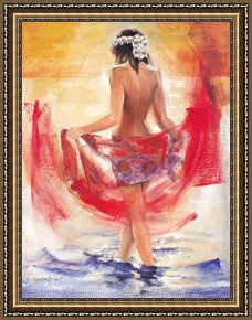 The Sun Shower Framed Paintings - Facing the Sun by Talantbek Chekirov