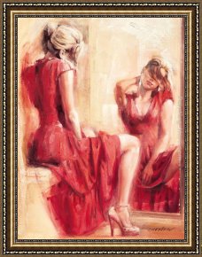Venus in Front of The Mirror Framed Paintings - The Mirror by Talantbek Chekirov
