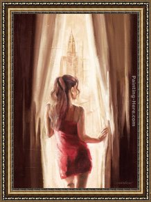 A View of The Forum Framed Paintings - Wonderful View over New York by Talantbek Chekirov