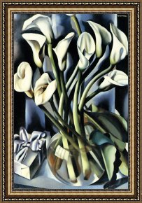 Lempicka Framed Paintings - Calla Lilies by Tamara de Lempicka