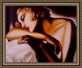 Lempicka Framed Paintings - Dormeuse by Tamara de Lempicka