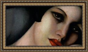 Cleopatra Testing Poisons on Condemned Prisoners Cropped Framed Paintings - The dream cropped by Tamara de Lempicka