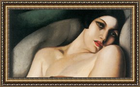Street of Dreams Framed Paintings - the dream main by Tamara de Lempicka