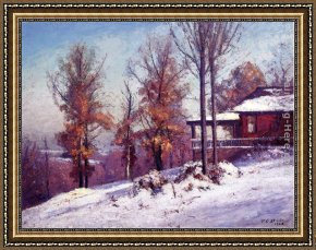 Cowboy Singing Framed Paintings - House of the Singing Winds by Theodore Clement Steele