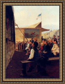 The Puppet Show Framed Paintings - The Puppet Show by Theodore Kleehaas