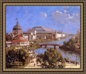 Small Worlds II Framed Paintings - World's Columbian Exposition by Theodore Robinson