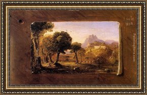 Color Study of Squares Framed Paintings - Study for Dream of Arcadia by Thomas Cole