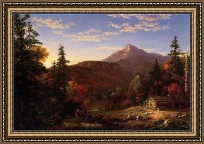 Return Framed Paintings - The Hunter's Return by Thomas Cole