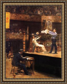 A Little Prince Likely in Time to Bless a Royal Throne Framed Paintings - In the mid-time by Thomas Eakins