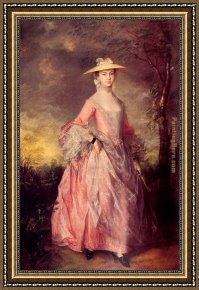 Thomas Gainsborough Framed Paintings - Mary Countess of Howe by Thomas Gainsborough