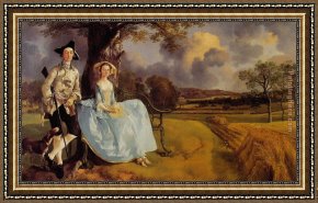 Portrait of Mrs Abney Framed Paintings - Mr and Mrs Andrews by Thomas Gainsborough