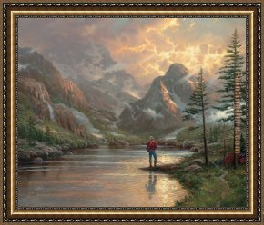 Thomas Kinkade Country Living Framed Paintings - almost heaven by Thomas Kinkade