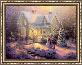 The Night Before Christmas Framed Paintings - Blessings of Christmas by Thomas Kinkade
