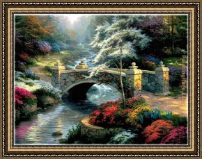 Bridge Framed Paintings - Bridge of Hope by Thomas Kinkade