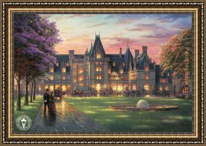 An Evening in Prague Framed Paintings - Elegant Evening at Biltmore by Thomas Kinkade
