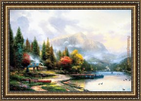 The Day's Bag Framed Paintings - End of a Perfect Day III by Thomas Kinkade