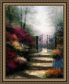 Thomas Kinkade Country Living Framed Paintings - Garden Of Promise by Thomas Kinkade