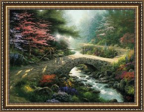 Kinkade Framed Paintings - Gone With The Wind by Thomas Kinkade