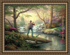 Thomas Kinkade Country Living Framed Paintings - It doesn't get much better by Thomas Kinkade
