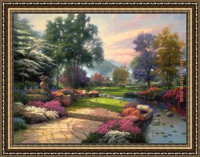 Thomas Kinkade Country Living Framed Paintings - Living Waters by Thomas Kinkade